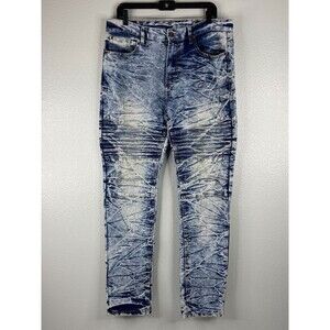 Southpole Men 34/32 Jeans Distressed Moto Acid Wash Y2K Urban Wear